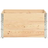 19.7x39.4 Pallet Collars Solid Pine Wood 3 Pieces